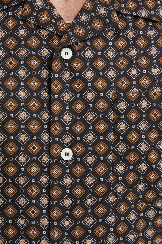 A.P.C. koszula bawełniana chemisette lloyd COGXP.H12495.LZZ czarny