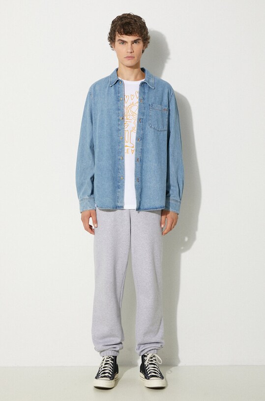 A.P.C. denim shirt surchemise vittorio brodee COGYH.H02837.IAB. blue SS24