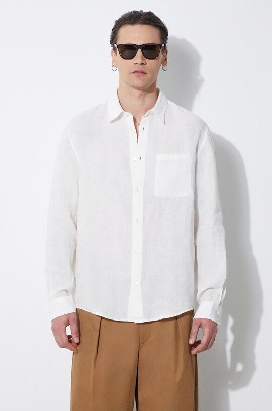 Сорочка з льону A.P.C. chemise cassel logo
