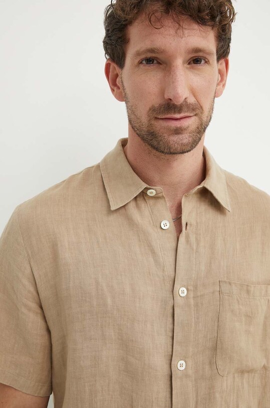 A.P.C. camasa de in chemisette bellini logo LIAEK.H12551.BAA bej