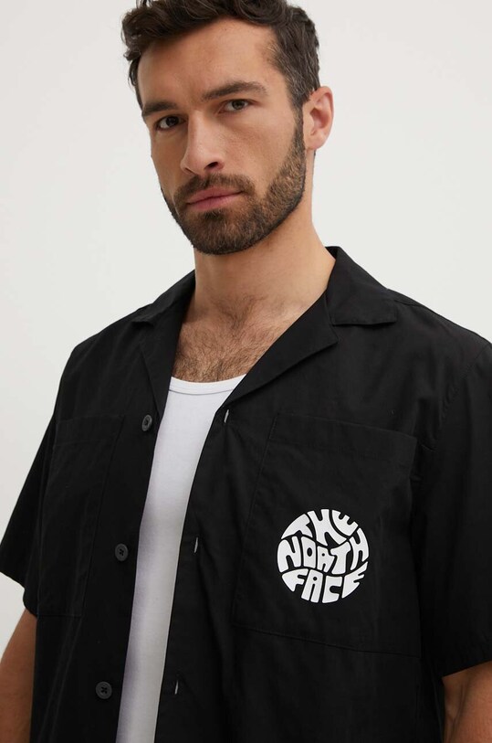 The North Face koszula bawełniana czarny NF0A879AJK31