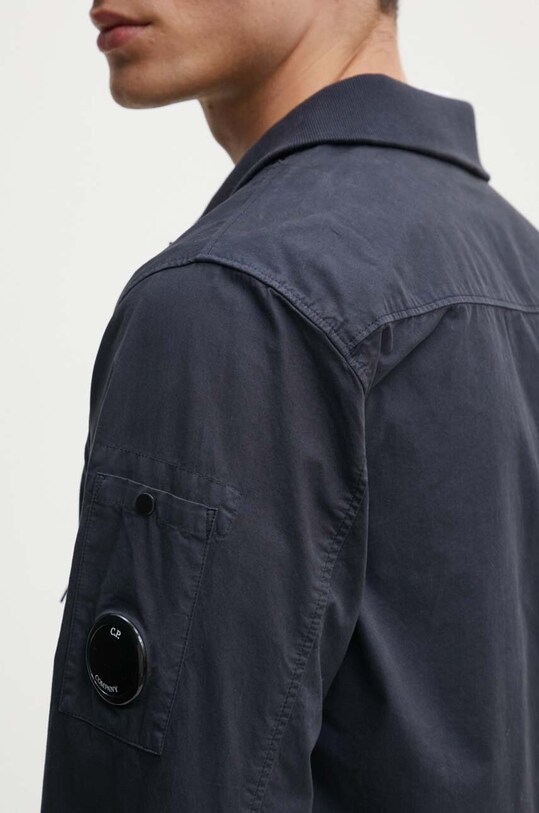Памучно яке C.P. Company Gabardine Buttoned 16CMSH120A002824G тъмносин