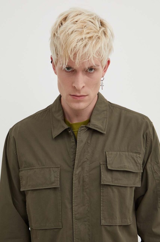 C.P. Company koszula bawełniana Gabardine zielony 16CMSH121A002824G