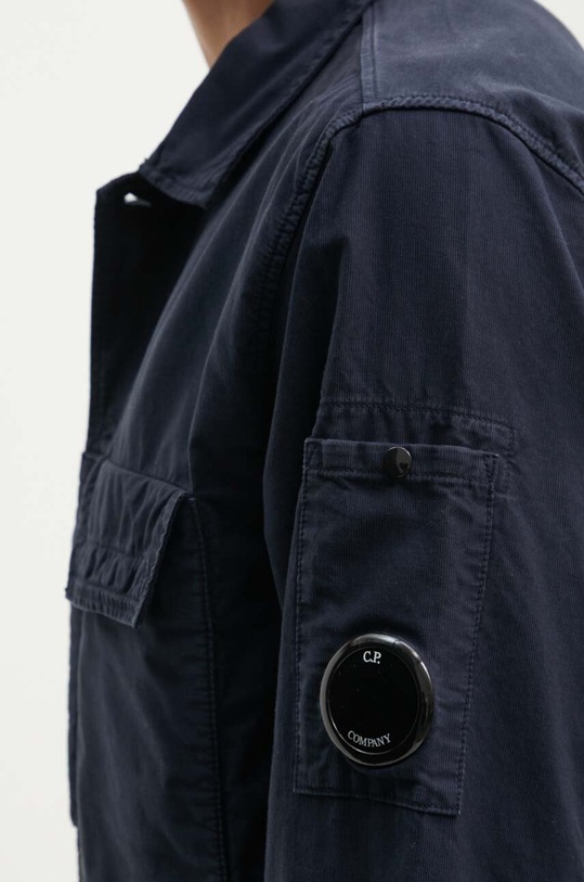 Bombažna srajca C.P. Company Ottoman 16CMSH153A006406O mornarsko modra