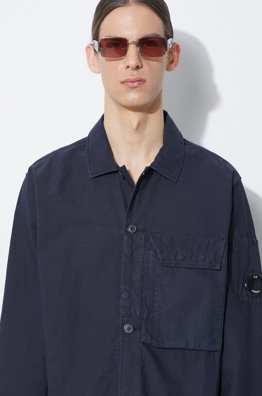 C.P. Company cotton shirt Ottoman 16CMSH153A006406O navy