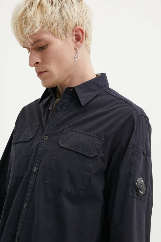 Памучна риза C.P. Company Gabardine Pocket тъмносин 16CMSH157A002824G