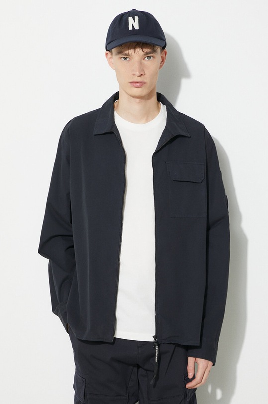 C.P. Company kurtka Gabardine Zipped nieocieplane granatowy 16CMSH158A002824G