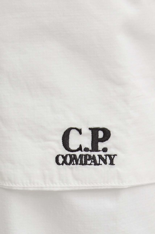 C.P. Company koszula bawełniana Cotton Rip-Stop 16CMSH213A005691G biały