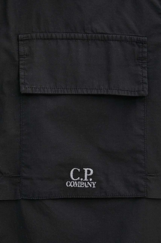 C.P. Company koszula bawełniana Cotton Rip-Stop 16CMSH213A005691G czarny