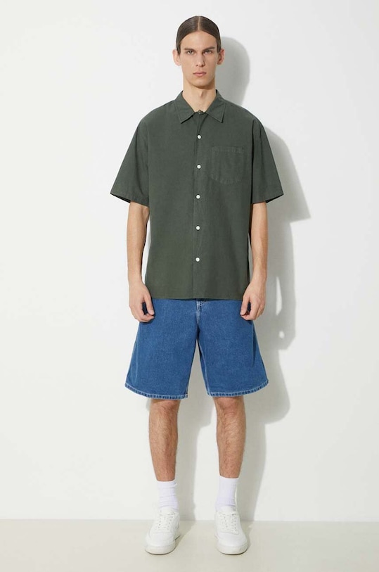 Сорочка Norse Projects Carsten Cotton Tencel N40.0579.8022 зелений SS24