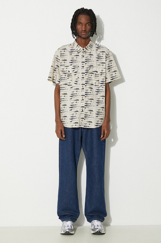 Filson koszula bawełniana Washed SS Feather FMCAM0007 beżowy SS24