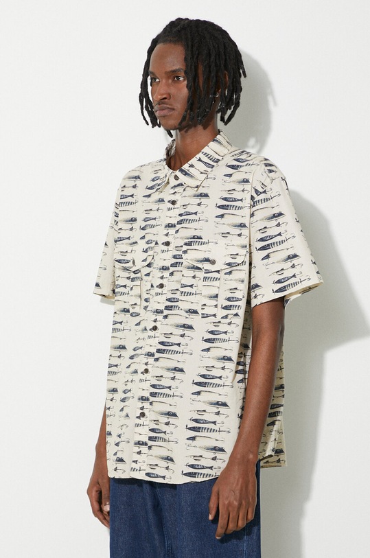 Filson koszula bawełniana Washed SS Feather FMCAM0007 beżowy