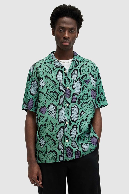 AllSaints koszula SERPENZ SS SHIRT casual multicolor MS564Z