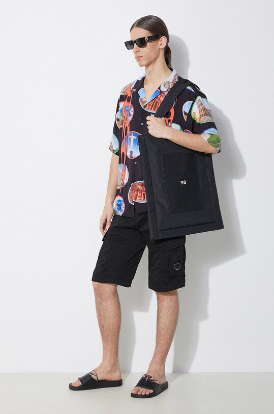 Košile PLEASURES 7 Wonder Camp Shirt P24SP001.BLACK černá SS24