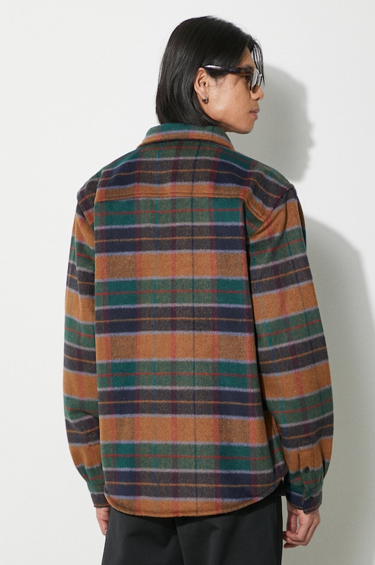 Clothing PLEASURES wool shirt Anytime Work Shirt P24SP045.OLIVE multicolor