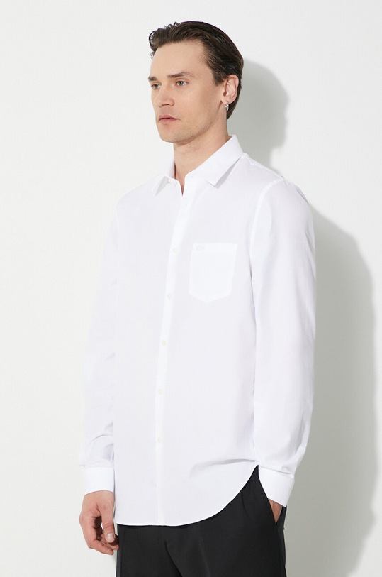 Lacoste camasa din bumbac alb CH8522