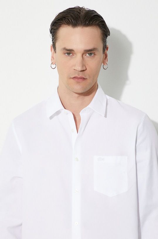 Lacoste camasa din bumbac CH8522 alb