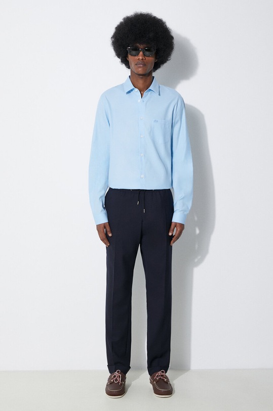 Lacoste cotton shirt CH8522 blue SS24