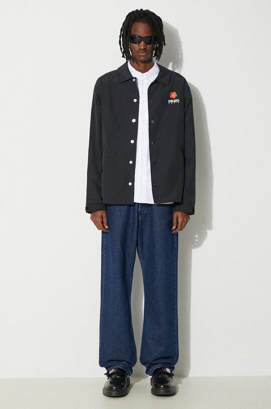 Хлопковая рубашка Kenzo Boke Flower Crest Casual Shirt FD55CH4109LO.01 белый SS24
