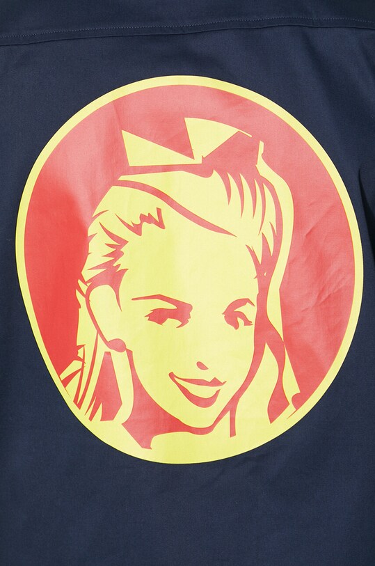 ICECREAM koszula Waitress Camp Collar Shirt IC24117 granatowy