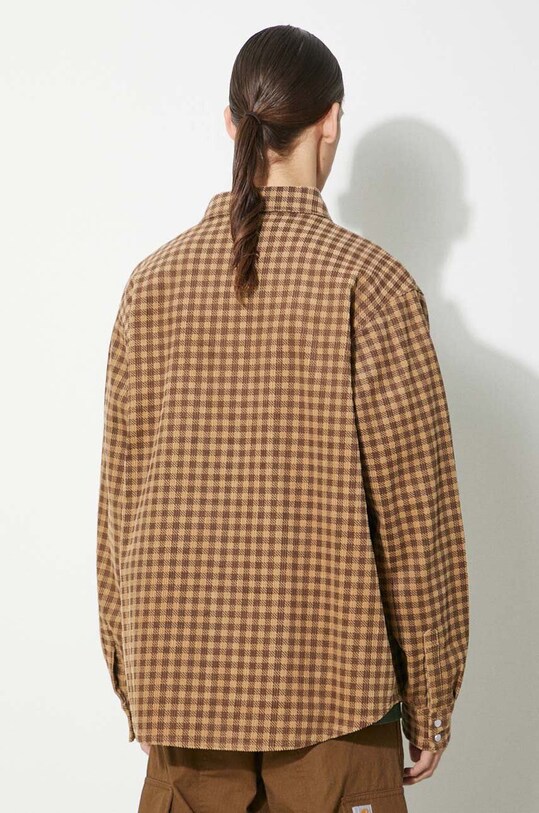 ICECREAM shirt jacket Corduroy Check IC24119 brown SS24