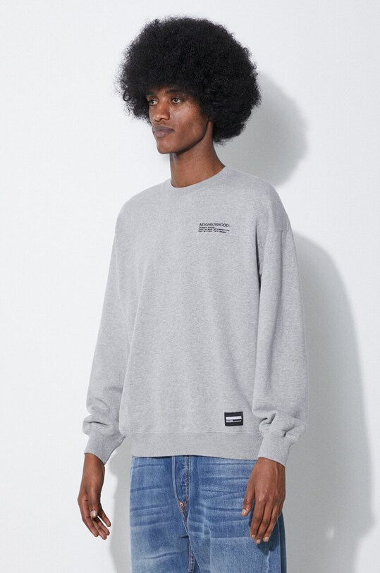 NEIGHBORHOOD felpa in cotone Plain grigio 241FPNH.CSM01