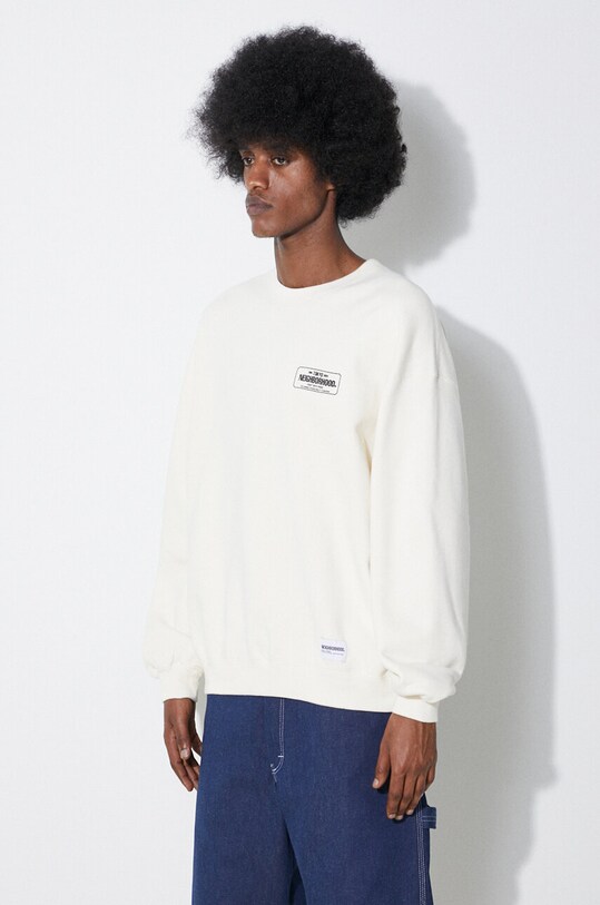 Pamučna dukserica NEIGHBORHOOD Classic bež 241FPNH.CSM03