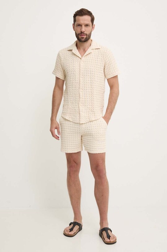 Одяг Бавовняна сорочка OAS 7006 бежевий