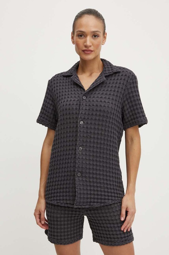 Bavlnená košeľa OAS 7006 sivá SS25