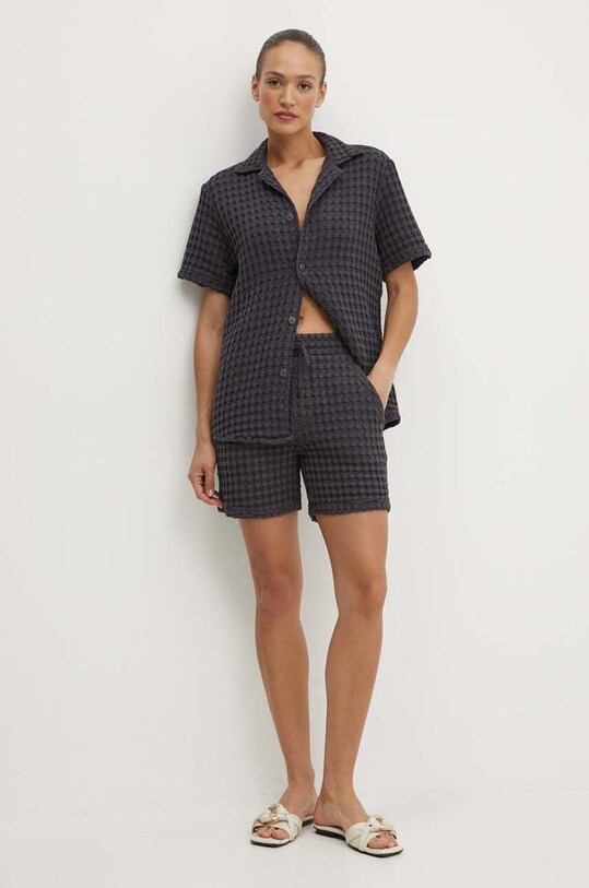 Bavlnená košeľa OAS sivá 7006