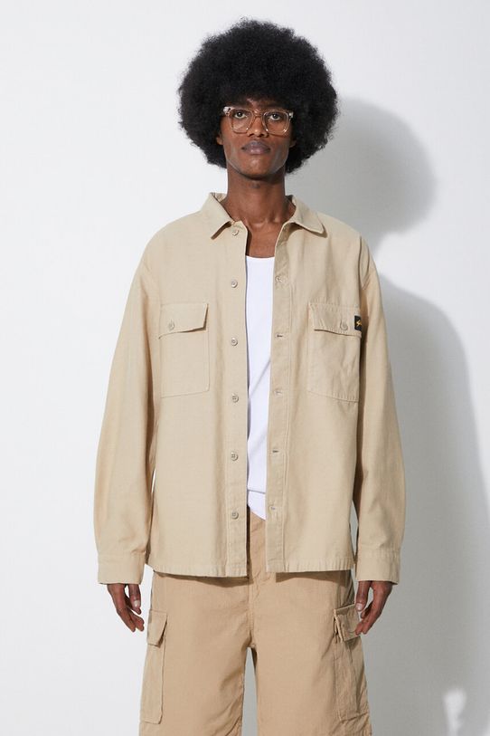 Bavlněná košile Stan Ray Cpo Shirt dlouhý béžová CE2403348