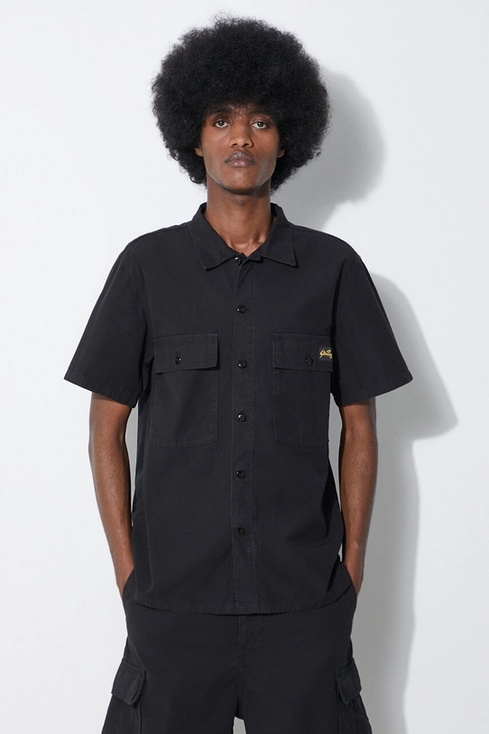 Stan Ray camicia in cotone Cpo Short Sleeve slim nero SS2401963