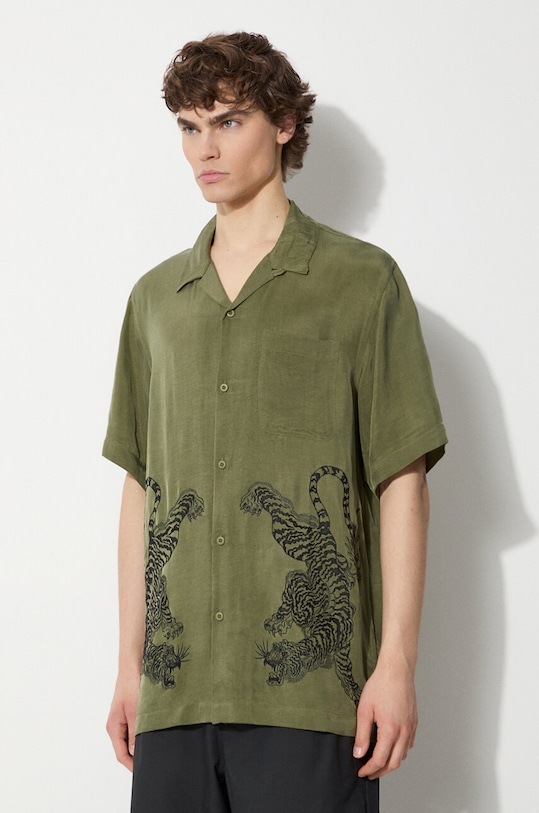 Maharishi koszula Take Tora zielony 5100.OLIVE