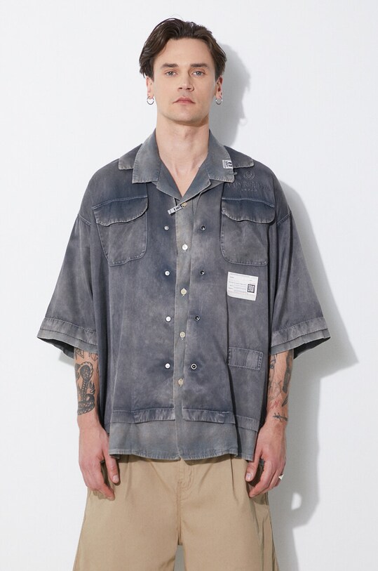 Maison MIHARA YASUHIRO shirt Rc Twill Double Layered S/S other gray A12SH071
