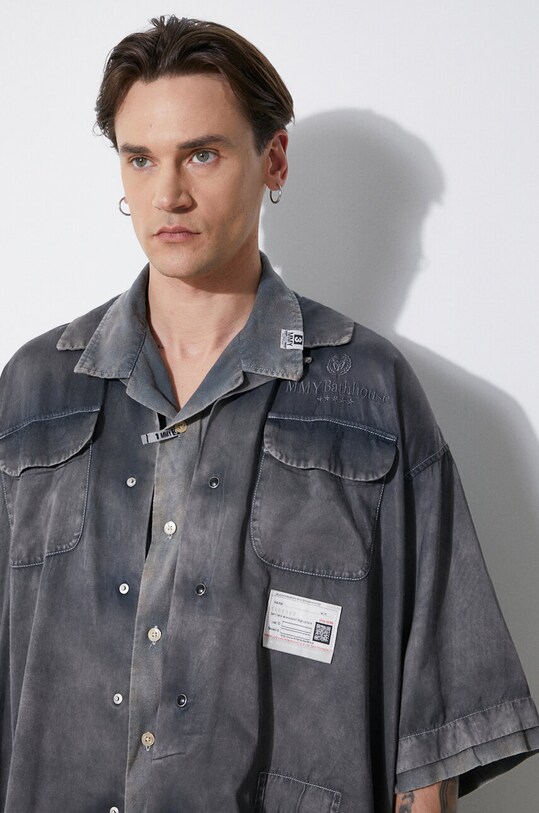 Maison MIHARA YASUHIRO camicia Rc Twill Double Layered S/S A12SH071 grigio