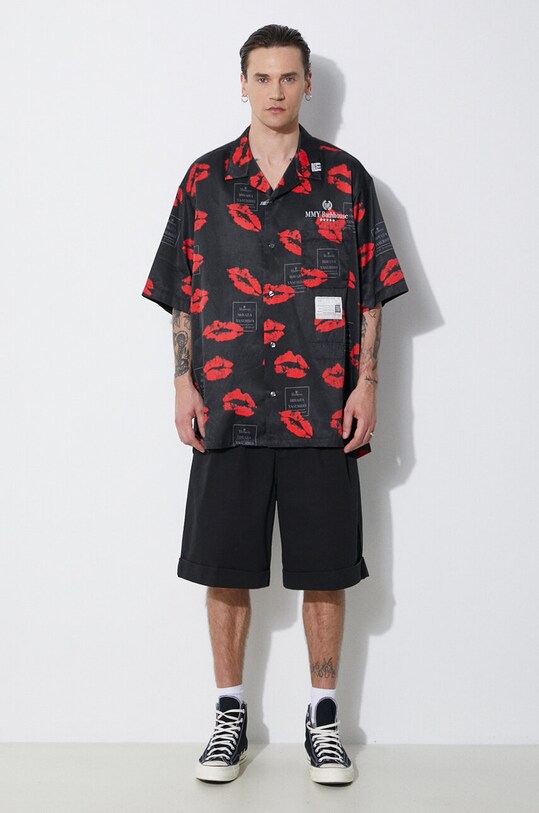 Maison MIHARA YASUHIRO shirt Kiss Printed A12SH080 black SS24