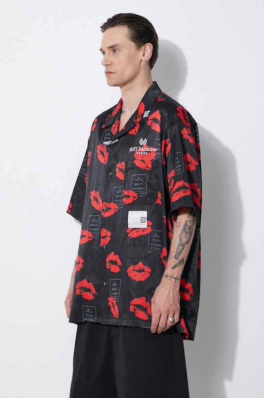 Maison MIHARA YASUHIRO shirt Kiss Printed black A12SH080