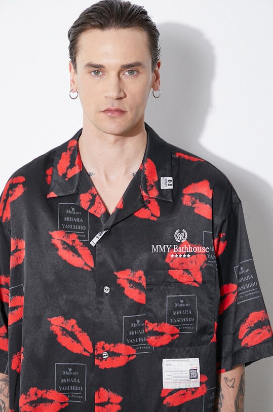 Maison MIHARA YASUHIRO shirt Kiss Printed A12SH080 black
