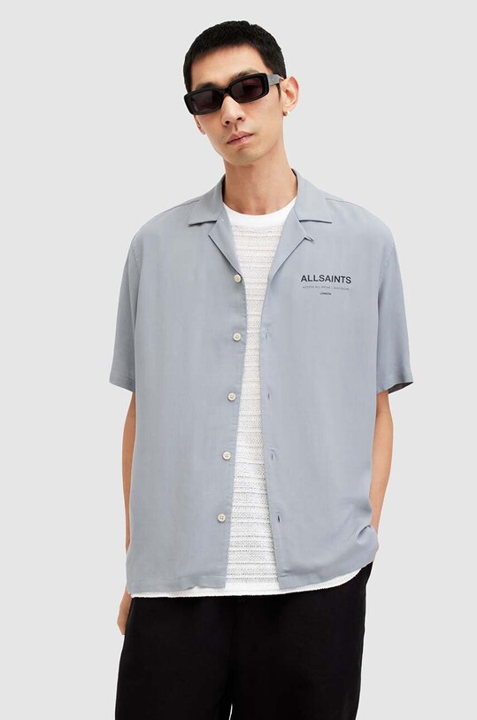 Košulja AllSaints ACCESS SS SHIRT Planet friendly siva M064SA