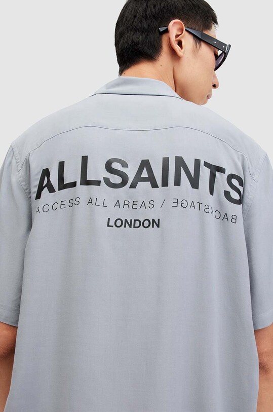 Ρούχα Πουκάμισο AllSaints ACCESS SS SHIRT M064SA γκρί