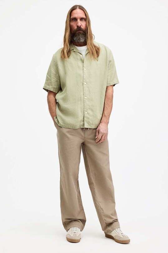 Рубашка AllSaints AUDLEY SS SHIRT зелёный M016SA