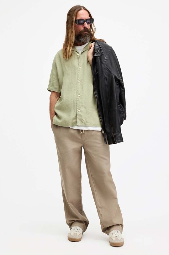 Риза AllSaints AUDLEY SS SHIRT M016SA зелен