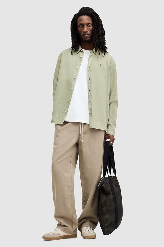 Рубашка со льном AllSaints LAGUNA LS SHIRT MS540Z