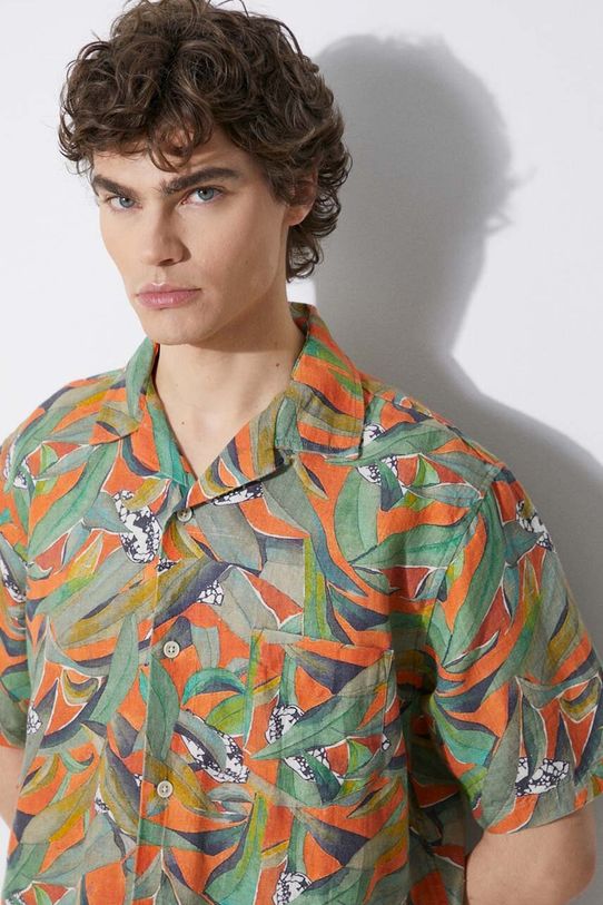 Ľanová košeľa Corridor Dominica Summer Shirt SS0200 viacfarebná