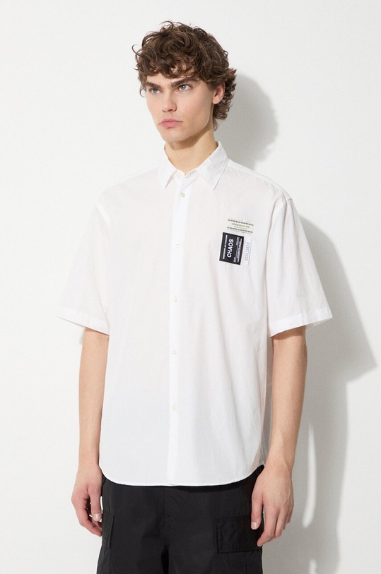 Βαμβακερό πουκάμισο Undercover λευκό UC1D4407