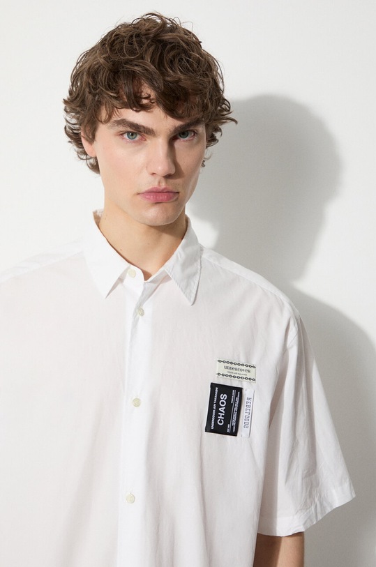 Βαμβακερό πουκάμισο Undercover UC1D4407 λευκό