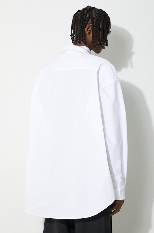 Odzież 1017 ALYX 9SM koszula bawełniana Oversized Logo Poplin Shirt AAMSH0234FA01 biały