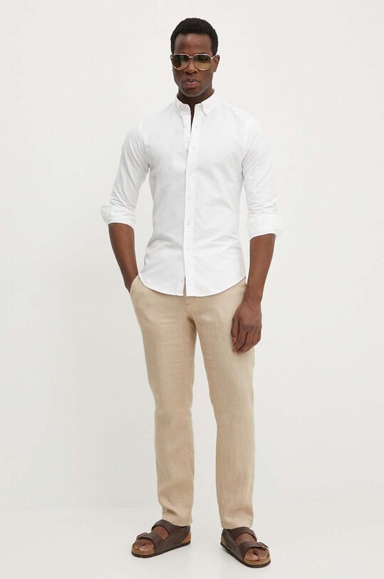 Oblečenie Bavlnená košeľa Polo Ralph Lauren 710674095 biela