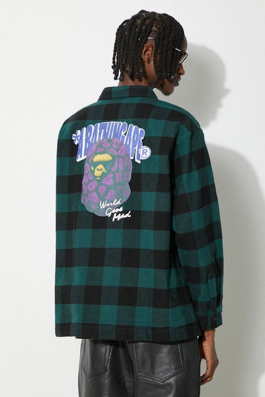 A Bathing Ape camicia in cotone Block Check Shirt