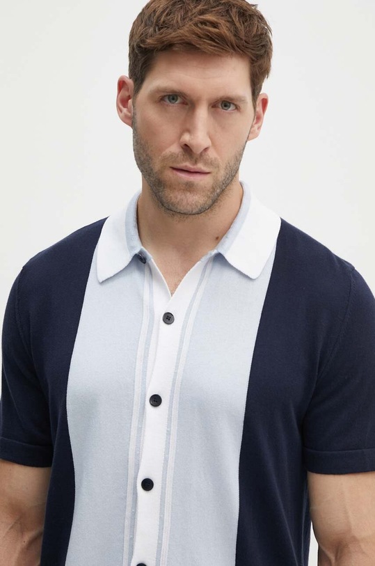 Sisley koszula bawełniana granatowy 1094T500E